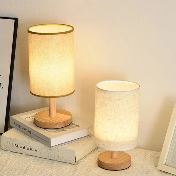 Modern Linen Bedside Lamp
